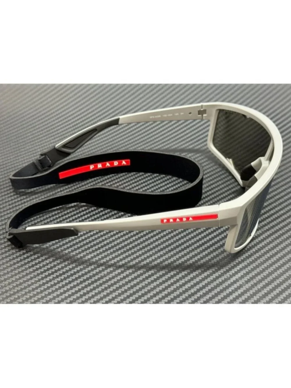 New Prada Linea Rossa Men Matte Iron Grey Sunglasses 70-20-125